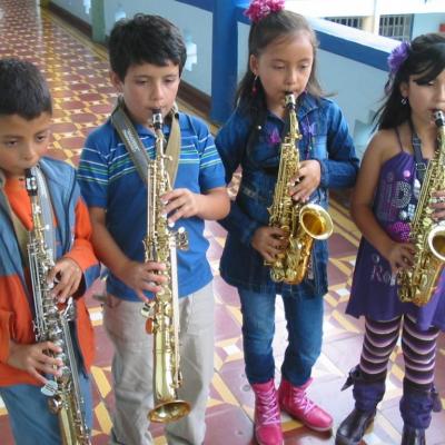 Estudiantes de Saxofón. E.M Amadeus 