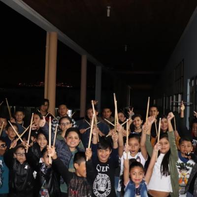 Estudiantes para recital de Batería y Percusión Latina de la E.M Amadeus.