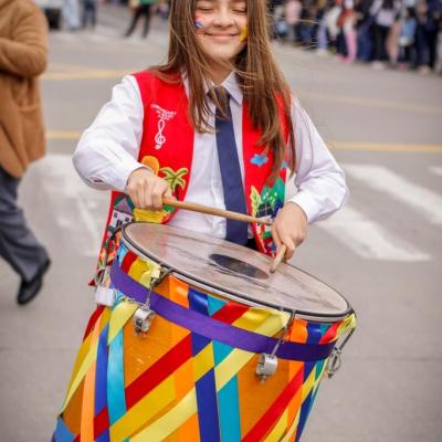Participando con la E.M Amadeus en el desfile por el Onomástico de Pasto.