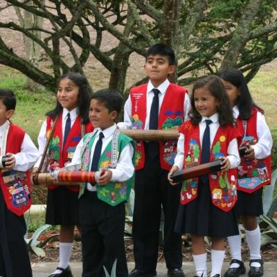 En grabación de Video de Navidad.